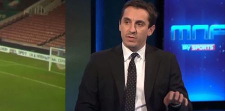 VIDEO: Controversial Liverpool goal causes Gary Neville to swear on Monday Night Football