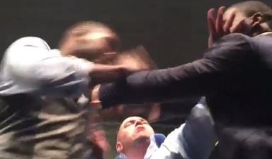 Video: Jon Jones and Anthony Johnson prank freaked-out Dana White with press conference fight