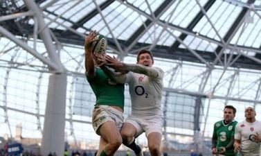 PIC: Proof that Robbie Henshaw was indeed good in the air when playing Gaelic Football