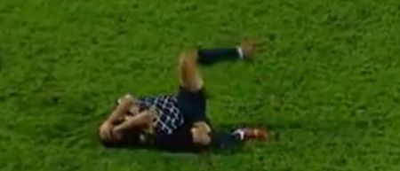 Video: Footballer from Ukraine takes pretending to be injured to a whole new level