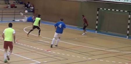 Video: 41-year-old Swedish referee scores audacious bicycle-kick golazo in Futsal match