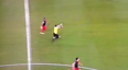 Vine: Referee Michael Oliver tried to fly while giving an advantage last night