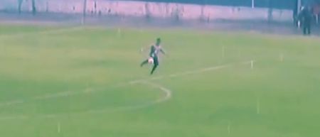 VIDEO: Goalkeeper scores from his own box in atrocious rain storm in Brazil