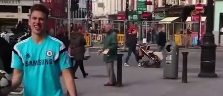 Video: Irish freestyle footballer performs a terrific trick at St Stephen’s Green