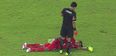 VIDEO: Goalkeeper pretends to be passed out to avoid red card for bringing down last man