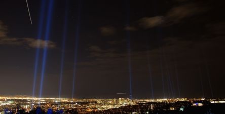 Pics: The light show to mark the LA Marathon is hands-down the best thing you’ll see all day