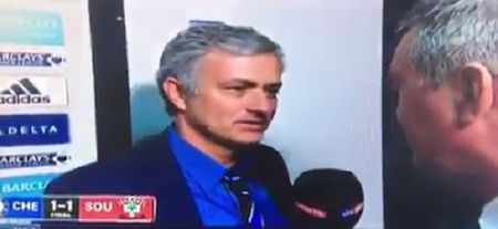 VIDEO: Jose Mourinho tries to swap jobs with Geoff Shreeves and then storms off in a huff