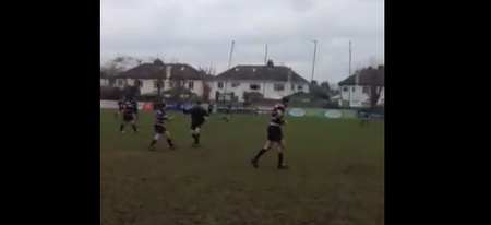 Video: Irish club rugby player scores 51m penalty in dying stages of cup final