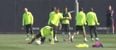 Video: Neymar and Dani Alves boot Luis Suarez up the arse in training