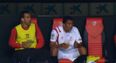 VIDEO: Sevilla defender bursting for the toilet decides to go on the subs bench