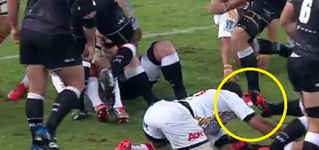 VIDEO: Bismarck du Plessis gets sent off for disgusting kick to the head with his studs