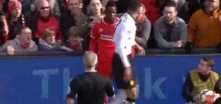 VIDEO: Liverpool fans have to hold Mario Balotelli back as he tries to get at Chris Smalling