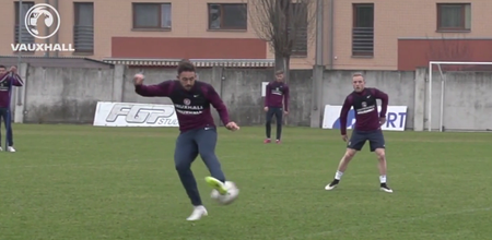 Video: Danny Ings scores gorgeous backheel goal in England u 21 training