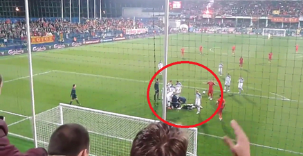 Video: Fan footage emerges of Russian goalkeeper being hit by flare