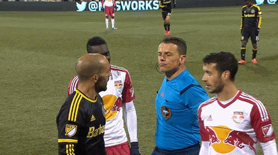 Gif: This ref looked very smug when sending off a dissenting player