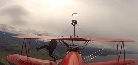 VIDEO: Nothing to see here, just an NFL player walking on the wings of an airplane