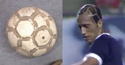 VIDEO: Footballer gives us a very real flashback Friday by cutting his hair like an old-school football