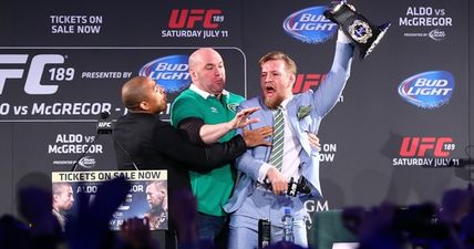 TRANSLATION: Jose Aldo used some very creative swearing after Conor McGregor stole his belt (NSFW)