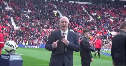 VIDEO: Manchester United’s pitchside announcer has become our new favourite football tipster