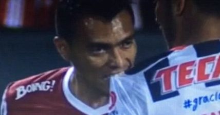 VINE: Venezuelan footballer shows zero subtlety as he sinks his teeth into opponent