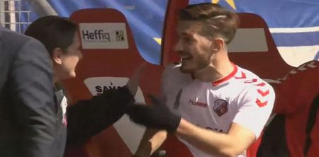 GIF: Utrecht player left red-faced upon realising he argued with the ref for incredibly stupid reason