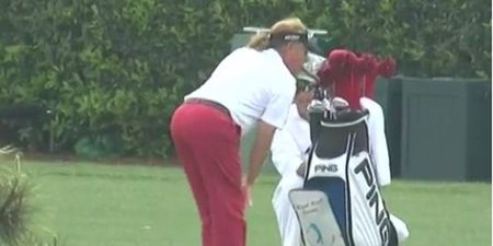 VINE: Miguel Angel Jimenez won’t pull a muscle with this energetic warm up for the Masters