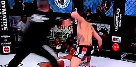 Video: Huge head kick knockout almost upstaged by brilliant referee