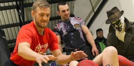 Pic: Conor McGregor watches one of the oddest fights in combat sports history