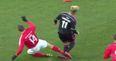 VIDEO: Andreas Cornelius suffered a horror leg break in the Danish Superliga (GRAPHIC)