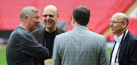 Glazer family were guests of honour in the Manchester United dressing room