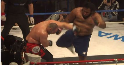 Video: 24 stone Super-heavyweight scores phenomenal spinning back kick knockout