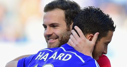 PIC: Sound fella Juan Mata made a point of hugging every Chelsea player after the game