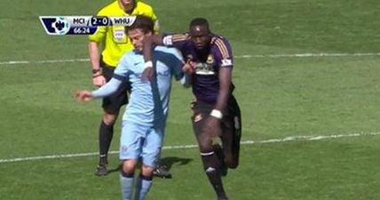 GIF: David Silva stretchered off after ugly elbow from Cheickhou Kouyate