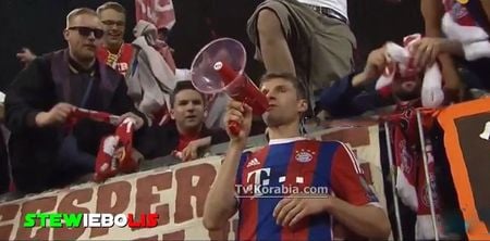 Video: Thomas Muller leads Bayern Munich fans in electrifying celebration