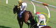 Video: Jockey completes race with pants pulled down after embarrassing wardrobe malfunction