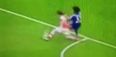 Vine: Santi Cazorla suffers indignity of flicking the ball into his own face against Chelsea