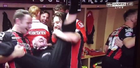 VIDEO: The Bournemouth chairman went absolutely ape sh*t crazy after their promotion*