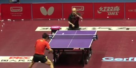 VIDEO: Forrest Gump would struggle to keep up with this incredible Chinese table tennis genius