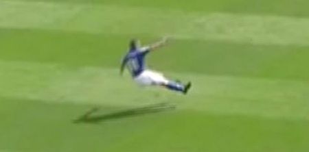 Video: Birmingham fans really enjoyed watching their captain fall flat on his hoop during match