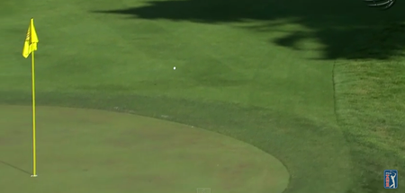 Video: English golfer comes with 8 inches of a hole in one on a par 4