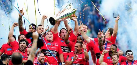 PIC: Clermont-coloured ribbons blast from cannons… to mark Toulon’s Champions Cup victory