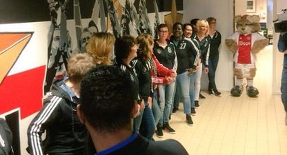 Ajax team walk out with their mums in touching Mothers’ Day tribute