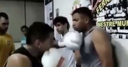 WATCH: Idiotic “chin conditioning” system is the worst thing we’ve seen in an MMA gym