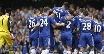 Didier Drogba with the most original way to say goodbye to Stamford Bridge