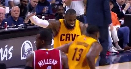 GIF: LeBron James was left hanging so long last night that it should have been considered a crime