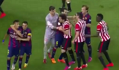 Video: Athletic Bilbao were not happy with Neymar’s showboating