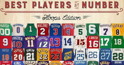 PIC: Class graphic shows the best players with jersey numbers 0-99 in the history of the NBA