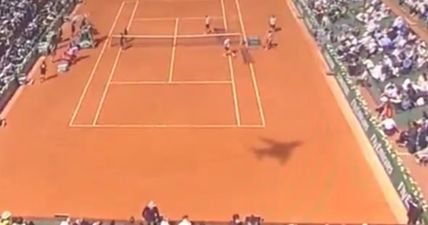 WATCH: TV viewers freak out as plane appears to fly backwards at the French Open