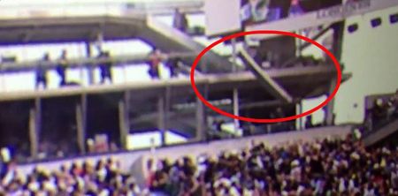 Video: Scary scenes at French Open as huge piece of scoreboard falls onto crowd