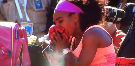 Video: Not even getting sick courtside could stop Serena Williams at the French Open [Graphic]